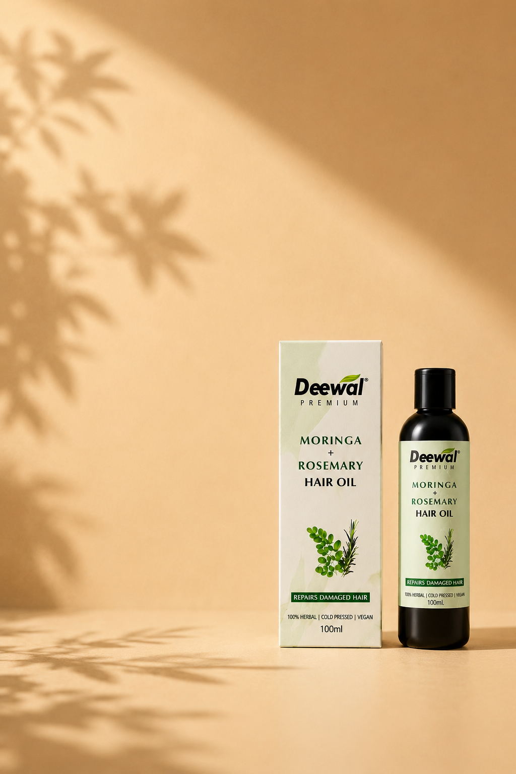 Deewal Moringa + Rosemary Hair Oil (100% Herbal)