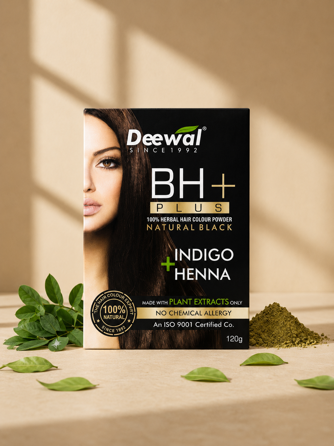 BH+(100% Herbal Hair Colour Powder)(Black)