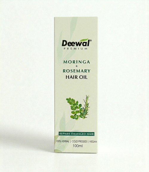 Deewal Moringa + Rosemary Hair Oil (100% Herbal)