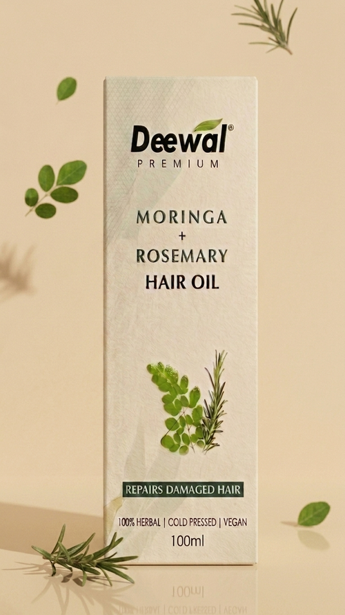 Deewal Moringa + Rosemary Hair Oil (100% Herbal)