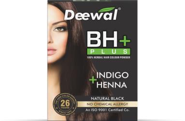 BH+(100% Herbal Hair Colour Powder)(Natural Black)- Deewal Healthcare Pvt. LTD