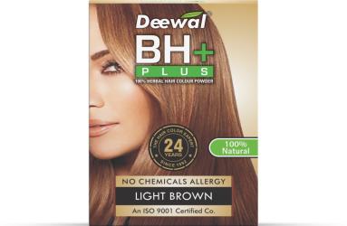 BH+(100% Herbal Hair Colour Powder)(Light Brown)- Deewal Healthcare Pvt. LTD